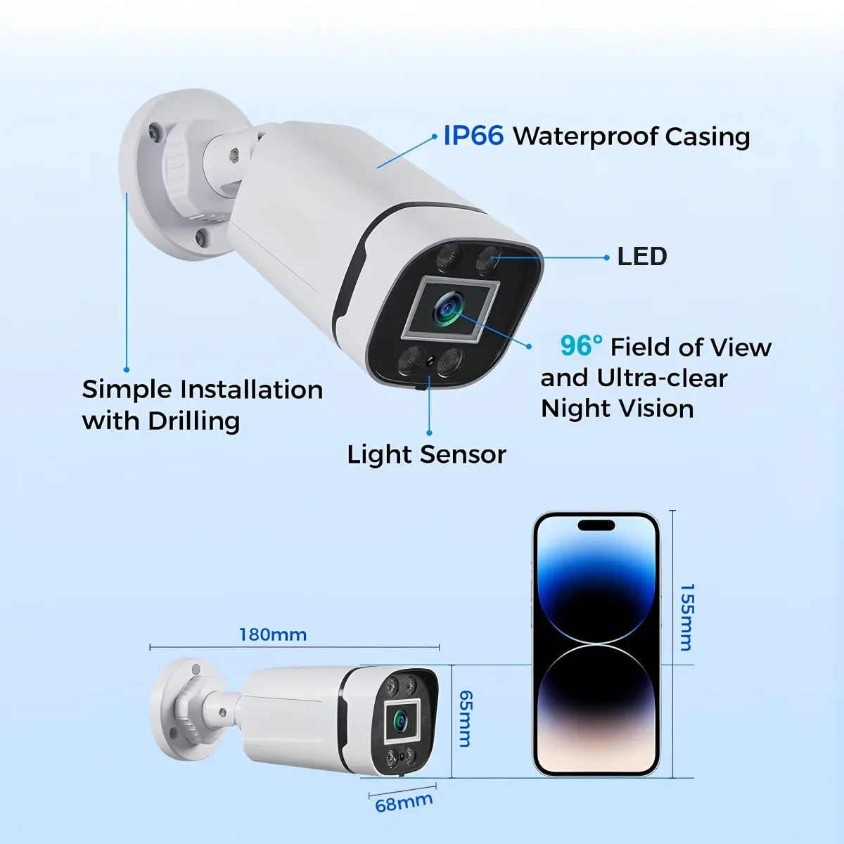 Security CCTV Camera Compatible TV Analog HD 1200TVL IRCUT CVBS Night Vision New Design Outdoor IP66 Waterproof 4LED With bracke