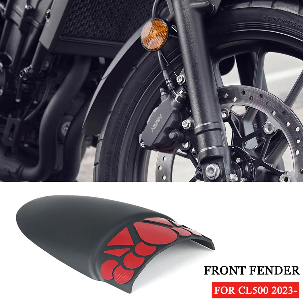 New Motorcycle Accessories Front Extender Fender Plastic Black For Honda CL500 CL 500 cl500 2023 2024