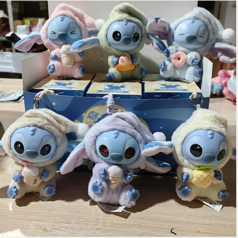 

Disney New Cute Lilo Stitch Eat Something Before Sleep Series Blind Box Toys Виниловая кукла Аниме Фигурка Стич Кукла Подарки на день рождения