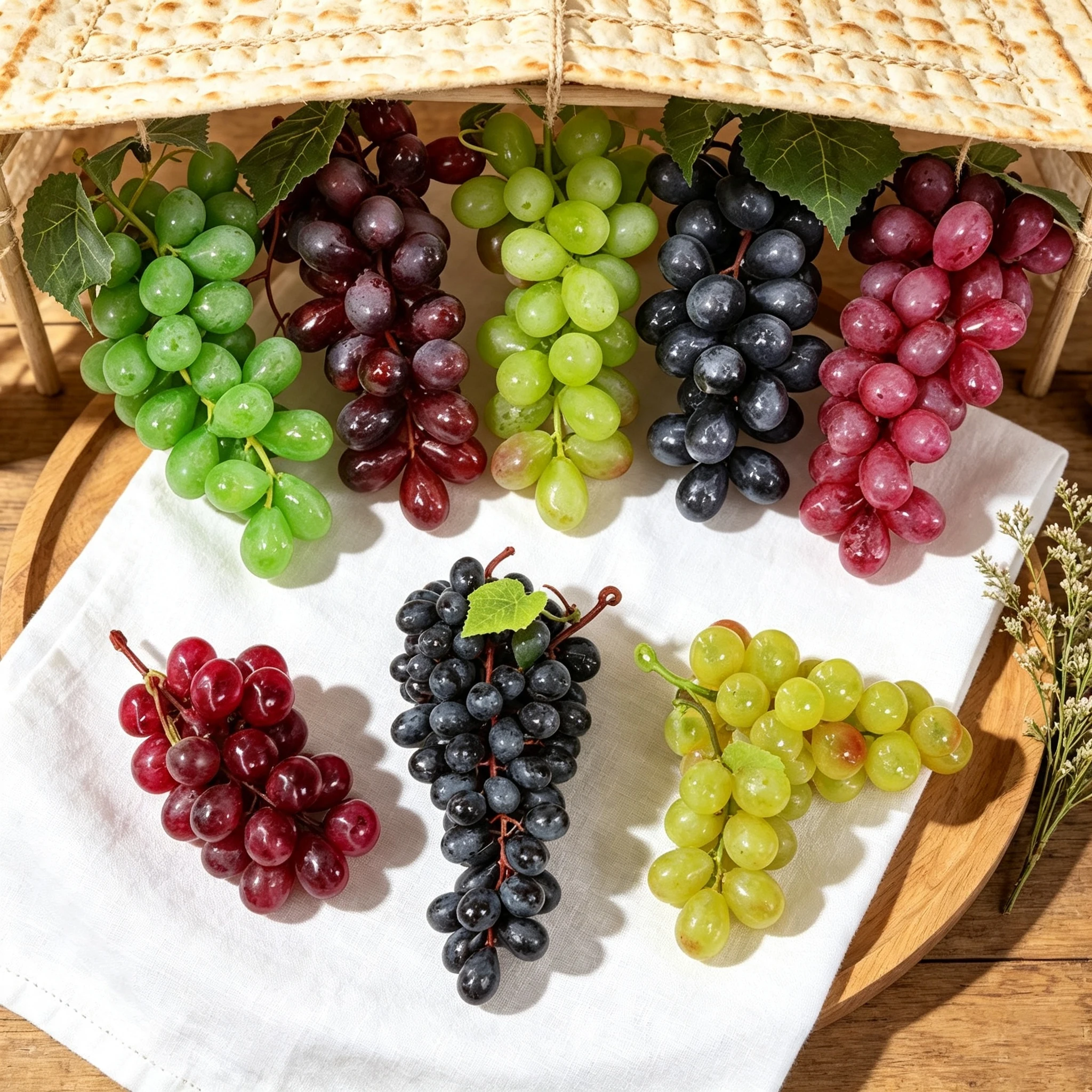 1 PCS of Artificial High Fidelity Fruit With Different Sizes Fake Grape Skewers Home Decora Jewish Greenhouse Festival Decora