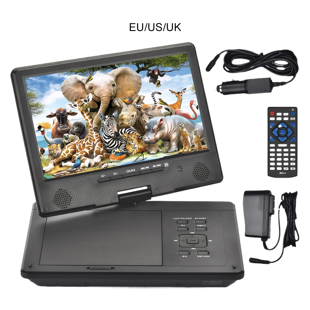 Portable Wireless DVD Player With Remote Control Bluetooth Player Full-format in-car English Headphones CD Player EU/UK/US Plug