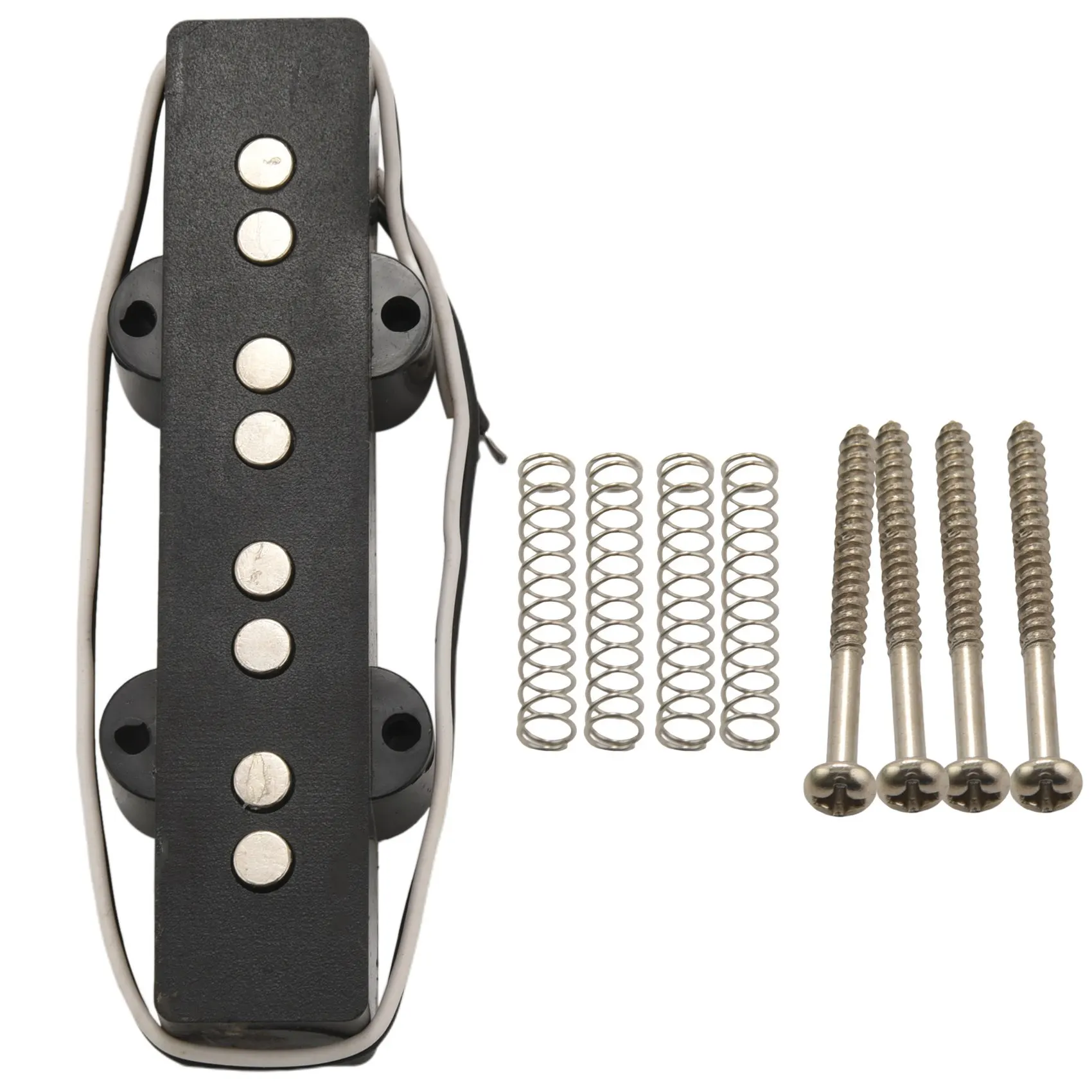 プロエレクトリックベースオープンタイプヌレスブリッジピックアップ、4弦ジャズベース、jbスタイル、黒、92x18.3mm