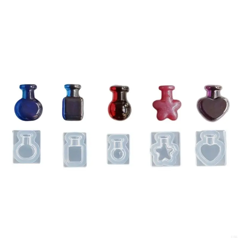 R3MC Professional Silicone Bottle Craft Mold For Resin Jewelry Making Mini Cake Decorations Detachable Reusable