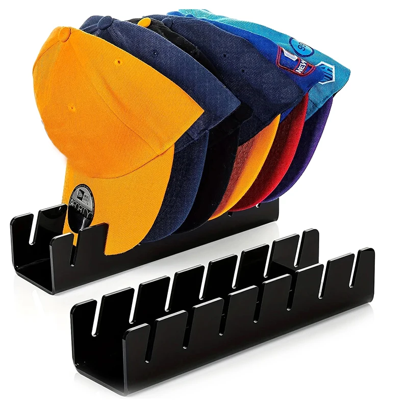 7-Holes Baseball Cap Display Rack Durable Clear Acrylic Hat Holder For Home Closet Storage Organization Decoration
