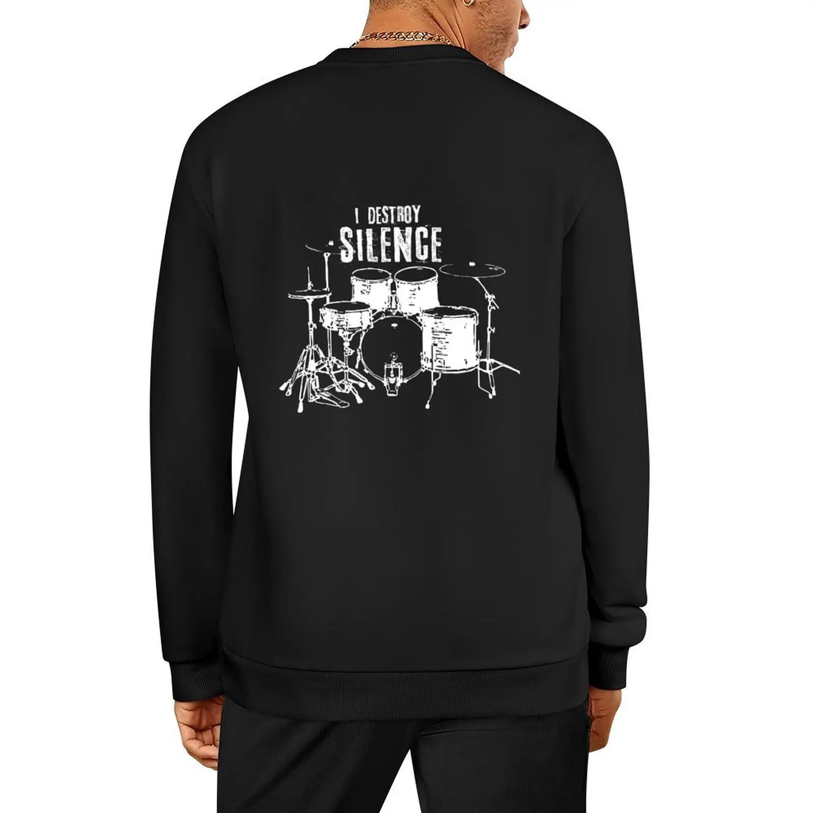 

I Destroy Silence Drummer Pullover men wear men's clothes autumn jacket men winter clothes new sweatshirt