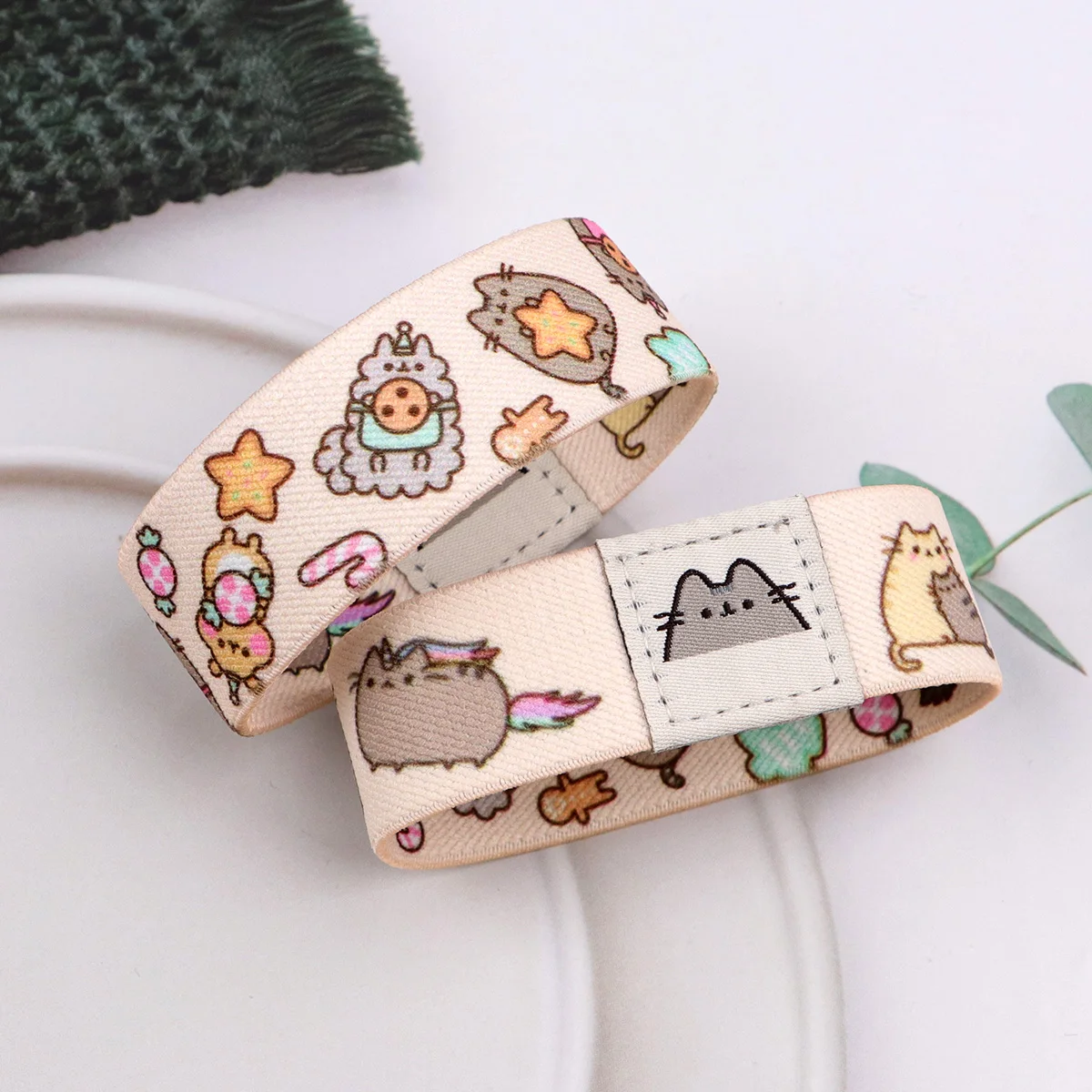 لطيف القط سوار للنساء الرجال مطاطا الرياضة معصمه الكرتون أساور مجوهرات اكسسوارات هدايا الأصدقاء