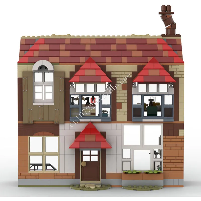 

880PCS Old Burrow Inn MOC Creative street view Model Building Blocks Architecture DIY Education Assembly Model Holiday Gift Mans