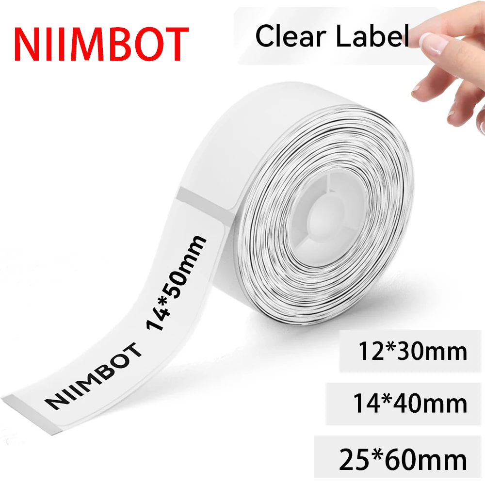 Niimbot d11およびd110ラベルメーカーテープステッカー、交換、透明、カラフル、白、印刷用紙、防水、耐引裂性