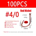 100pcs Size 4I0 Red