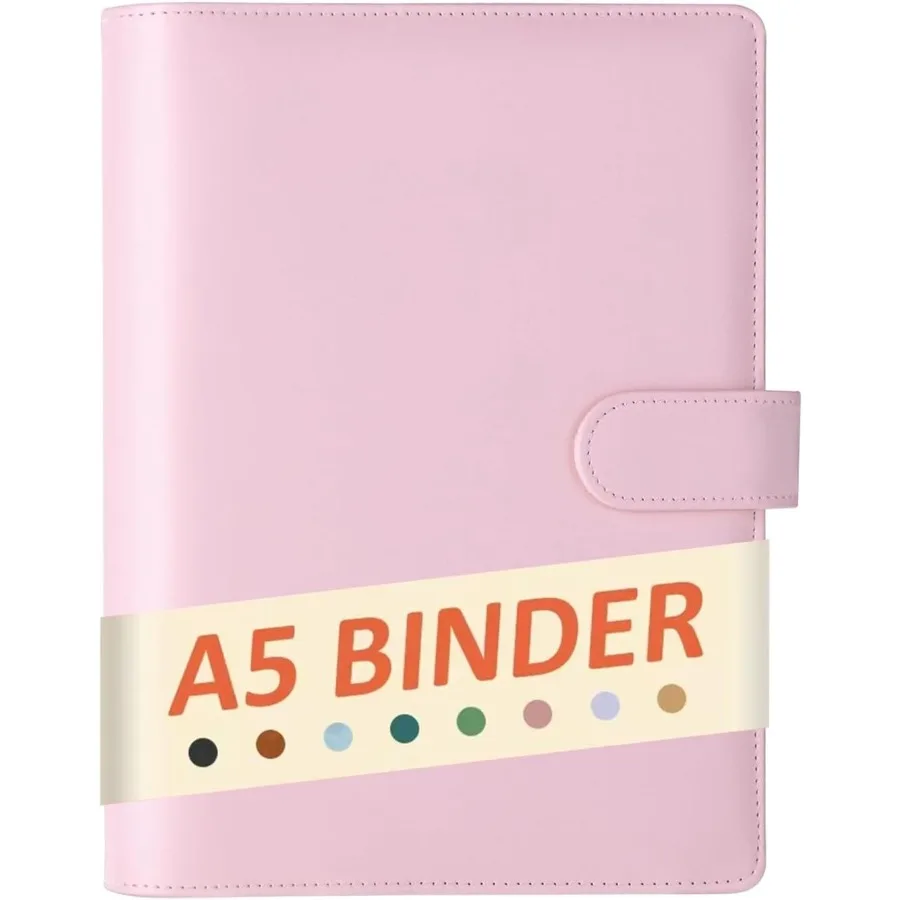 Raccoglitore A5 6 anelli riutilizzabile Notebook Planner Jourl Cover per Planner Inserti di carta Portafoto in pelle PU a fogli mobili Budge