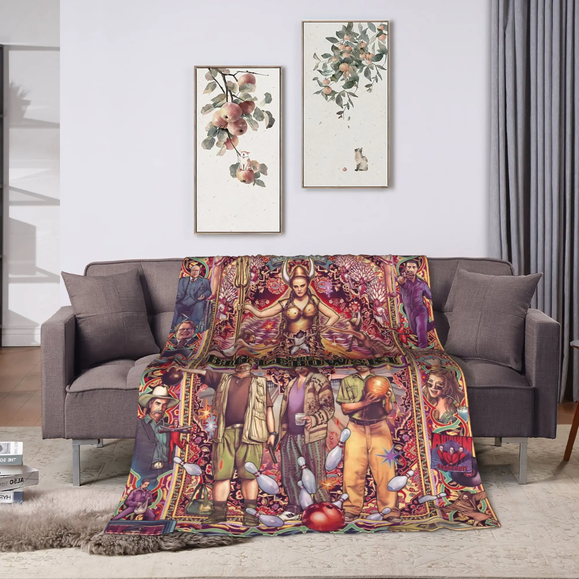 The Big Lebowski  Blankets  Warm Fluffy Plush Throw Blanket For Couch Chair Sofa Bed Travel Office Flannel Bedspread Bed Cover