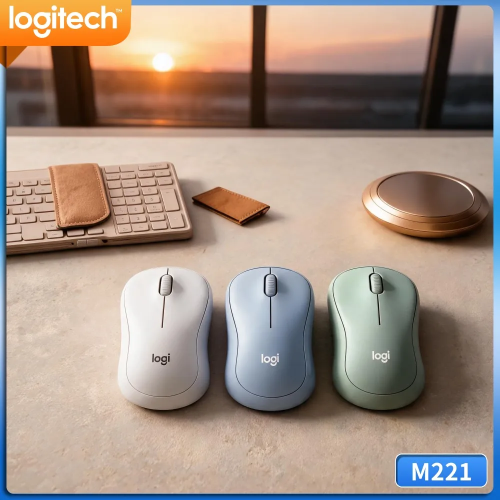 Logitech M221 Wireless Silent Mouse,Compact Build,10‑Meter Coverage,Quiet Clicks,For Daily Home Office Travel Scenarios