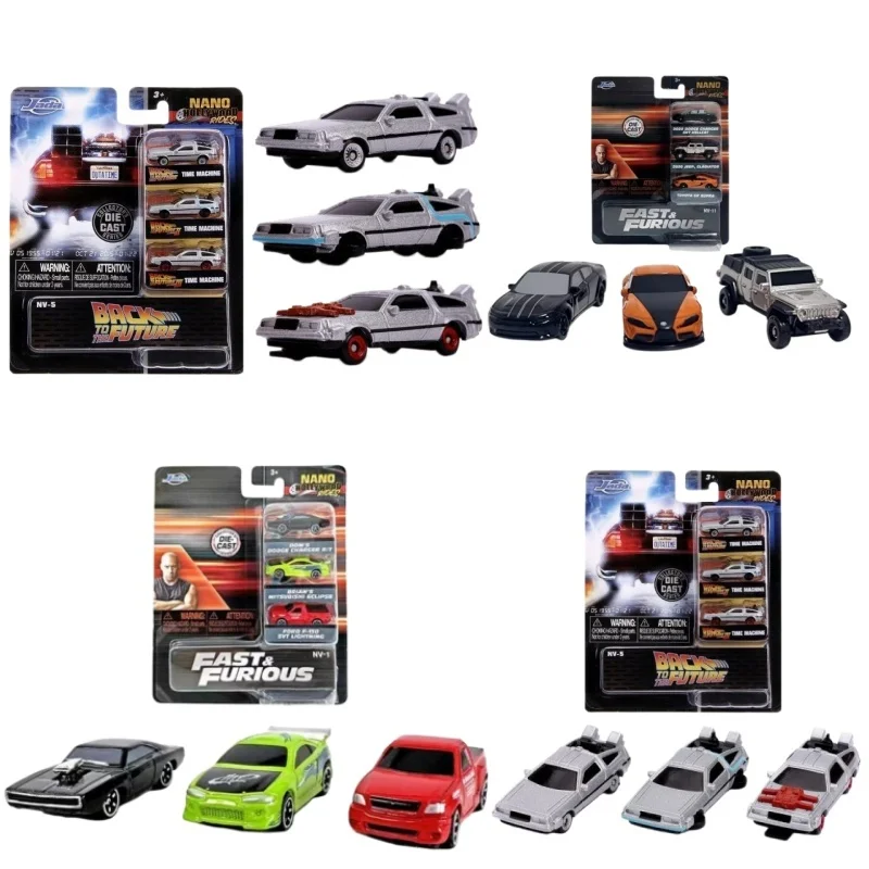 

Hot Original Jada Fast & Furious Nano Hollywood Rides 1.65 In Die Cast Metal Model Car 3 Pack Set Mini Vehicles Collection Gift