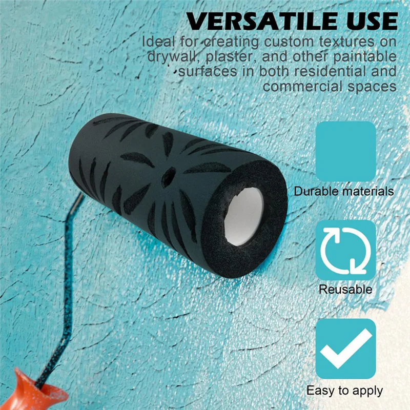 Rodillo de textura de paneles de yeso A95I, rodillo de pintura con textura decorativa para paredes y techos, herramientas de pintura