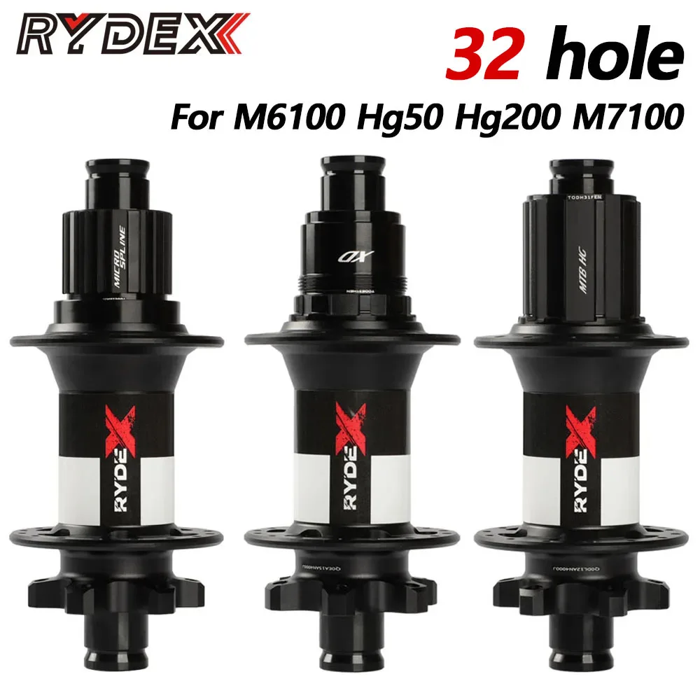 

RYDEX 32 Holes Mtb Hub Ratchet Bearing 12x148 Rear Boost Hubs For Shimano Hg50 Hg200 M6100 M7100 Mountain Bike 12 Speed Cassette