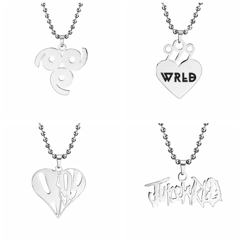 Juice WRLD 999 Pendant Necklace Beads Stainless Steel Necklace For Women Man Fans Gift Collares Mujer Gargantilha Collier Femme