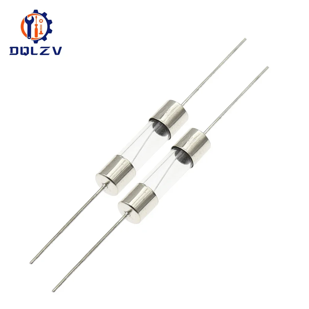 5*20mm Axial Glass Quick Break 250V With Lead Wire 1/2/3/4/5/6/7/8/10/15/20/30A The Fuse Tube