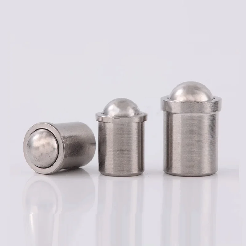 1 Uds 5 uds M3 M4 M5 M6 M8 paso de cuerpo liso émbolo de bola de acero inoxidable ajuste de empuje émbolo de resorte de bola