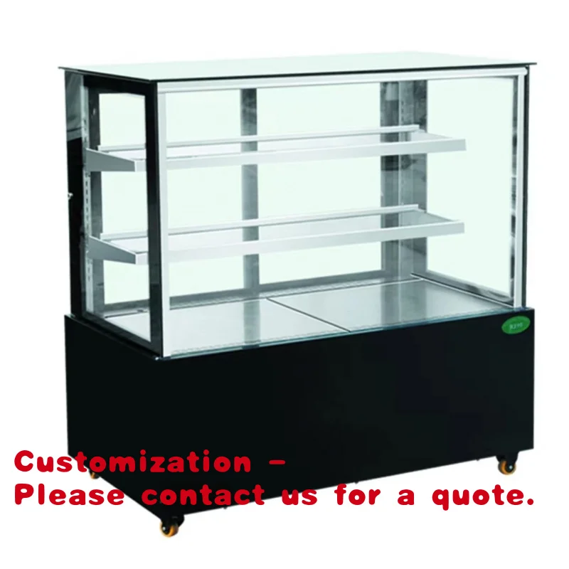 

Customize.Commercial Marble Cooler 220V Single-Temperature Fan Cooling Glass Door Cake Display Fridge Dessert Shops