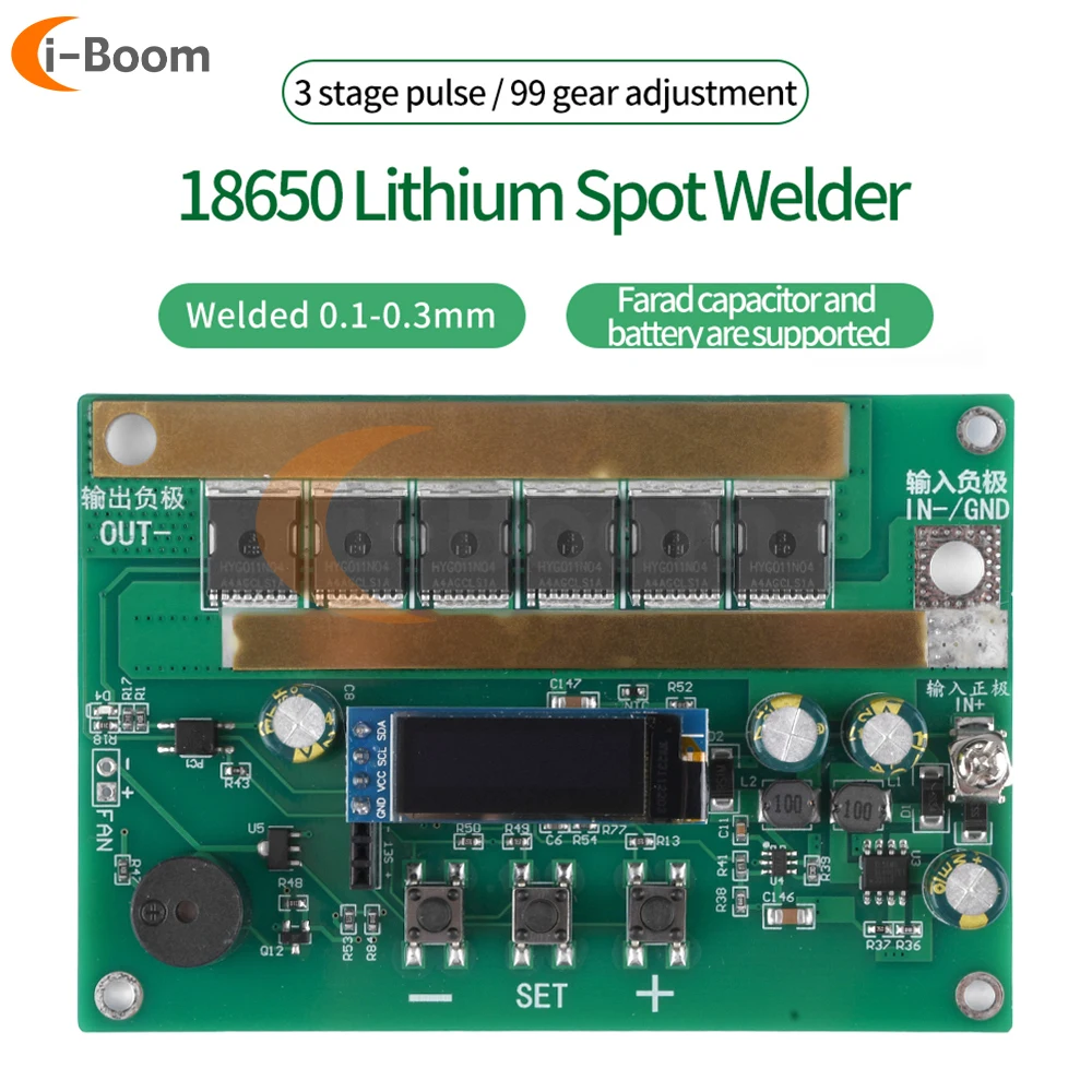 6.5V~16V Lithium Battery Pulse Spot Welding Machine PCB Circuit Board Welding Equipment Spot Welders Pen for 0.1-0.3mm Nickel