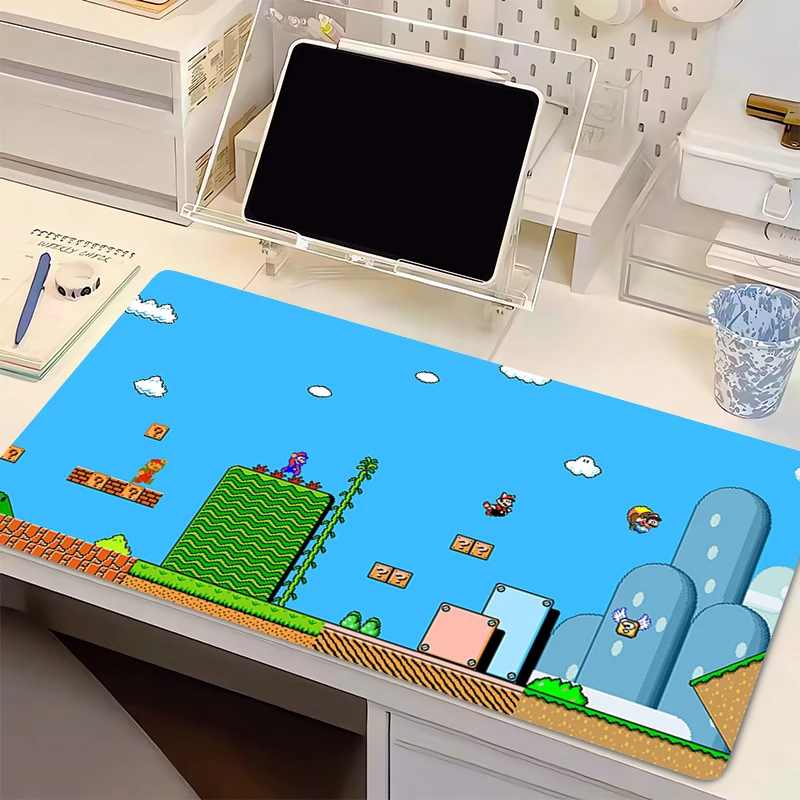 

Коврик для мыши 90x40 см M-Mario, игровые аксессуары в стиле аниме, офисный коврик для мыши, игровой коврик для ПК, коврик для клавиатуры, настольный коврик Varmilo