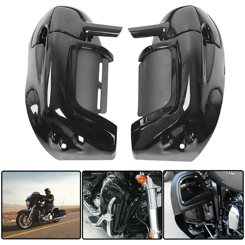 

Motorcycle Lower Vented Leg Fairings Cap Glove Box For Touring Models Road King Street Electra Glide FLHR FLHT