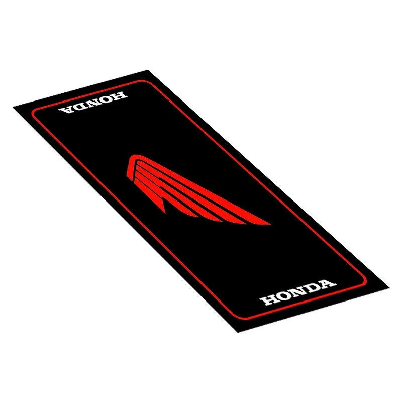 Op maat gemaakte Honda motorfiets parkeermat antislip garagekleed cool racing moto display tapijt antislip huisdecoratie vloermat