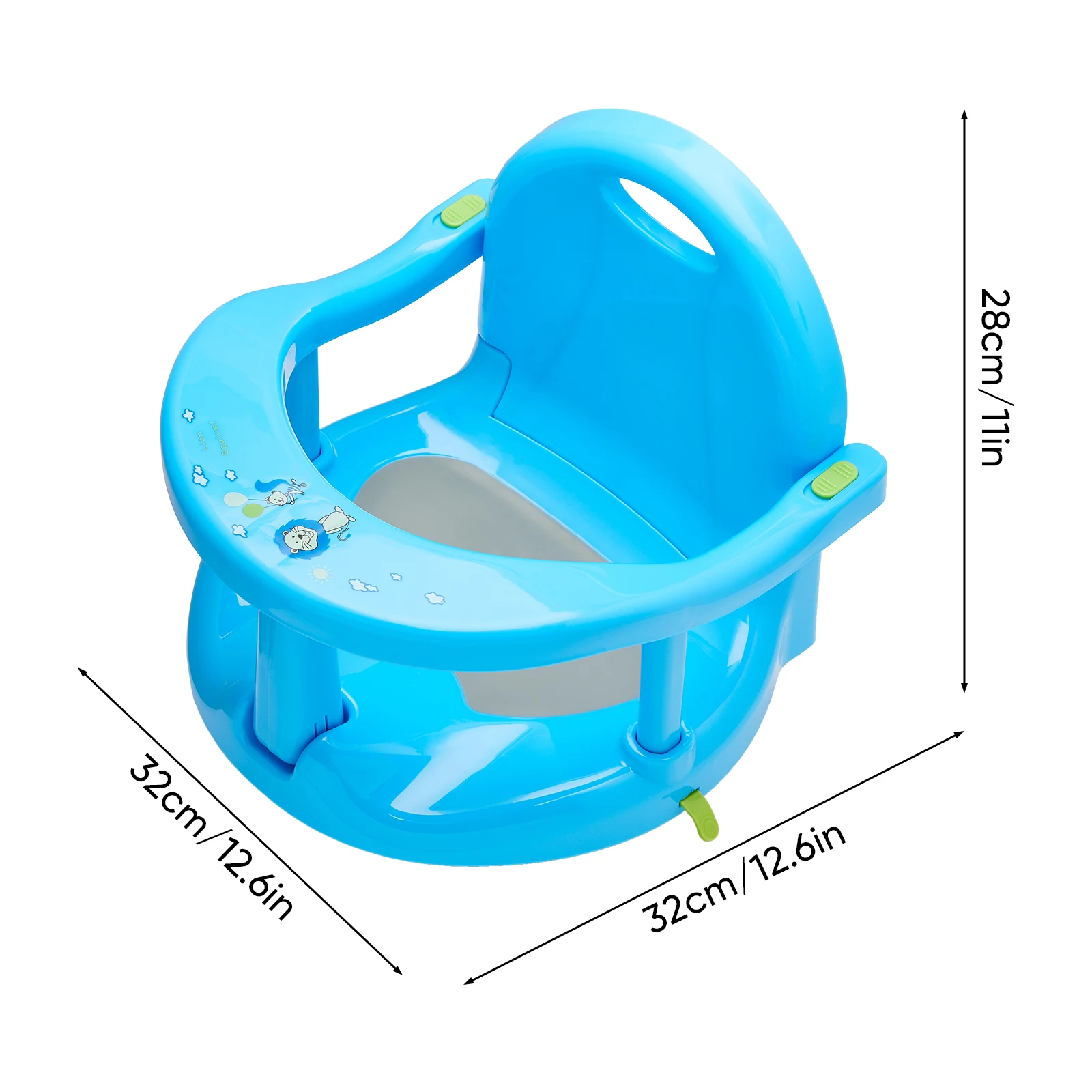 Baby Foldable Bath Seat for Tub Sit Up, Infant Toddler Bathtub Seat, Safety Baby Shower Chair Bath Tub Seater with Suction Cups