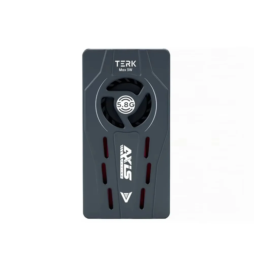 New Axisflying TERK Max 5.8G 3W VTX Fan with CNC Heat Sink Dual Function-Buttons Built in MIC Silent for Long Range RC FPV Drone