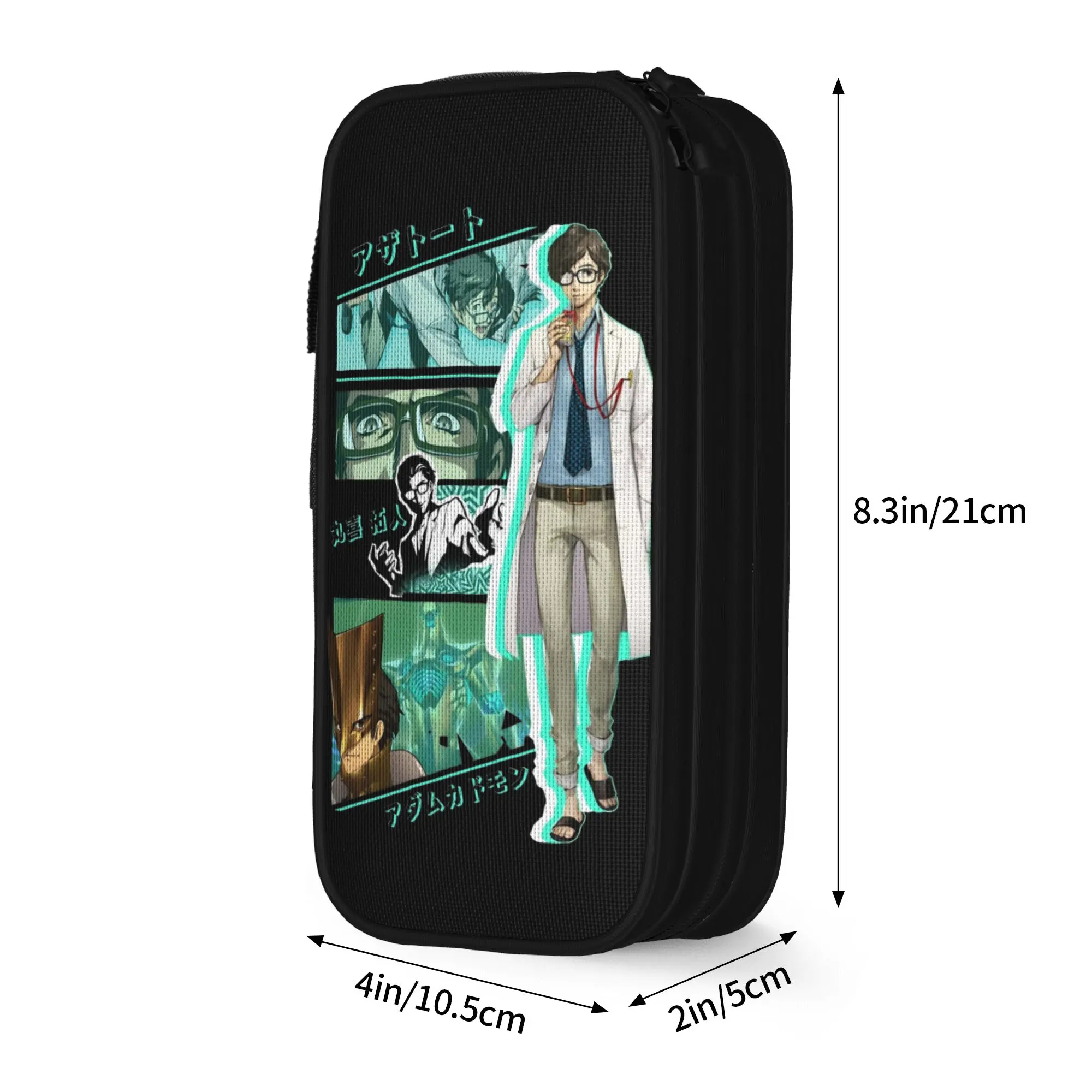P-Personas akuto Maruki Graphic Pencil Cases Fashion   Pen Holder Bags Girl Boy Large Storage Students School Zipper Pencilcases