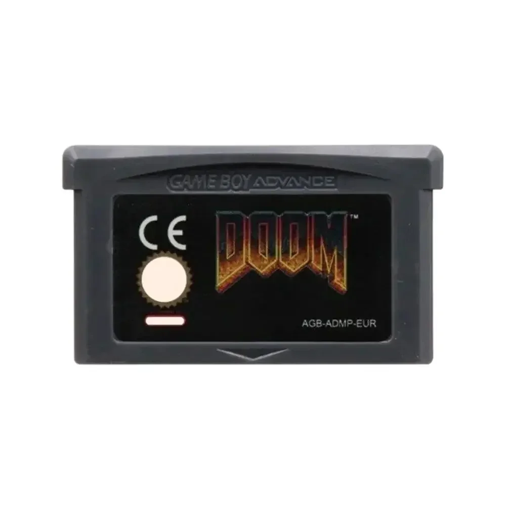 GBA 게임 카트리지 32비트 비디오 게임 콘솔 카드 DOOM 1 DOOM 2 (GBA, GBASP, NDSL 호환) 베어 카드 포장 (둠 시리즈용)