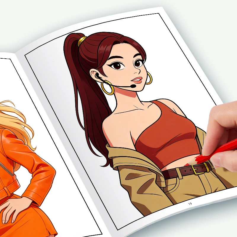 

Забавный альбом с картинками для девочек, K-POP, 32 страницы, книга-раскраска, суперкрутые персонажи для девочек, альбом знаменитостей, интерактивная книга-раскраска