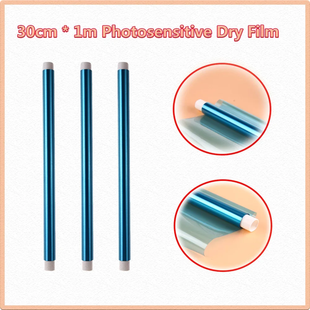 30CM*1M Portable Photosensitive Dry Film for Circuit Photoresist Sheet for Plating Hole Covering Etching for Producing PCB Board