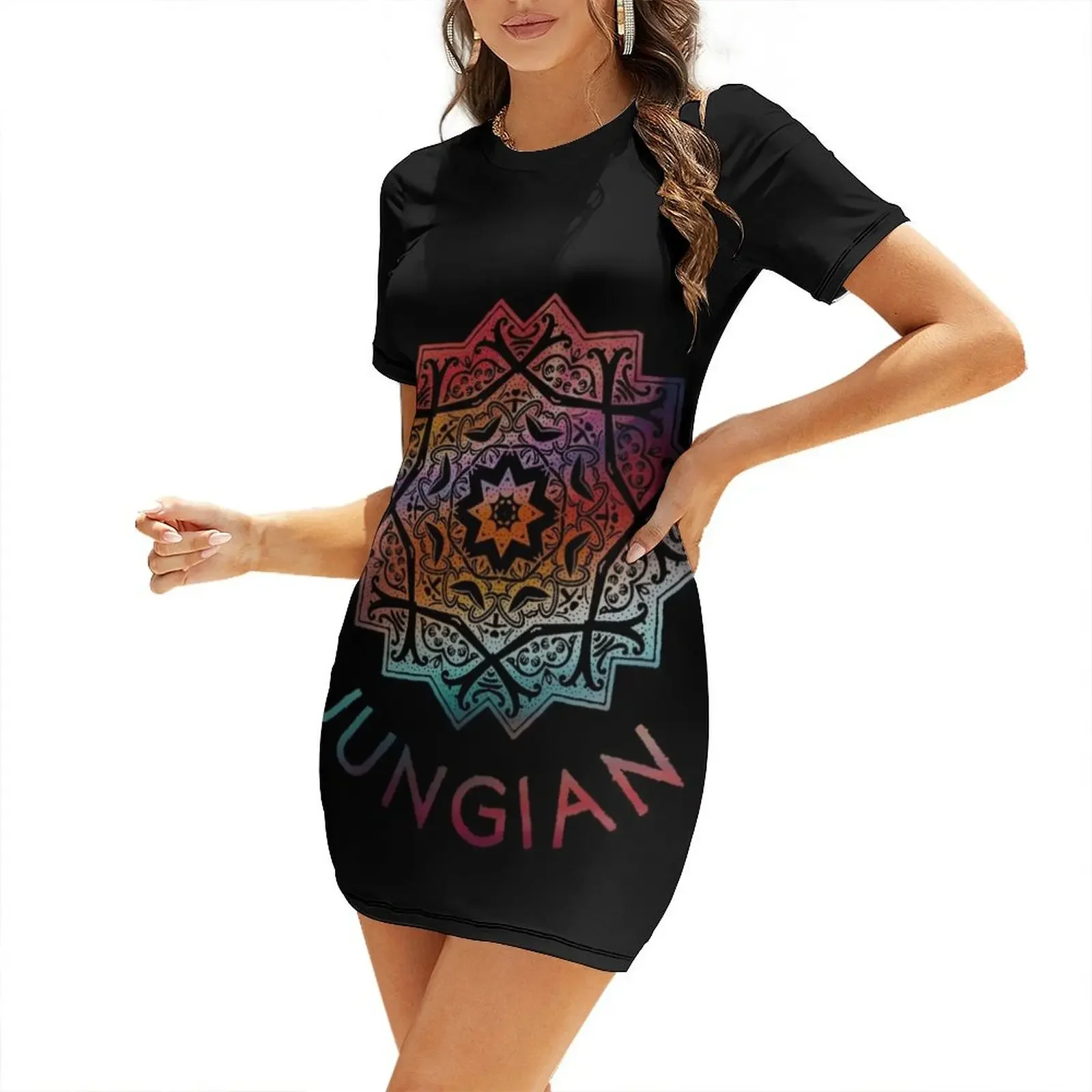 

Jungian Mandala Short-Sleeved Dress women clothing 2025 new arrivals Women's skirt dresses korean style Evening dresses Dress
