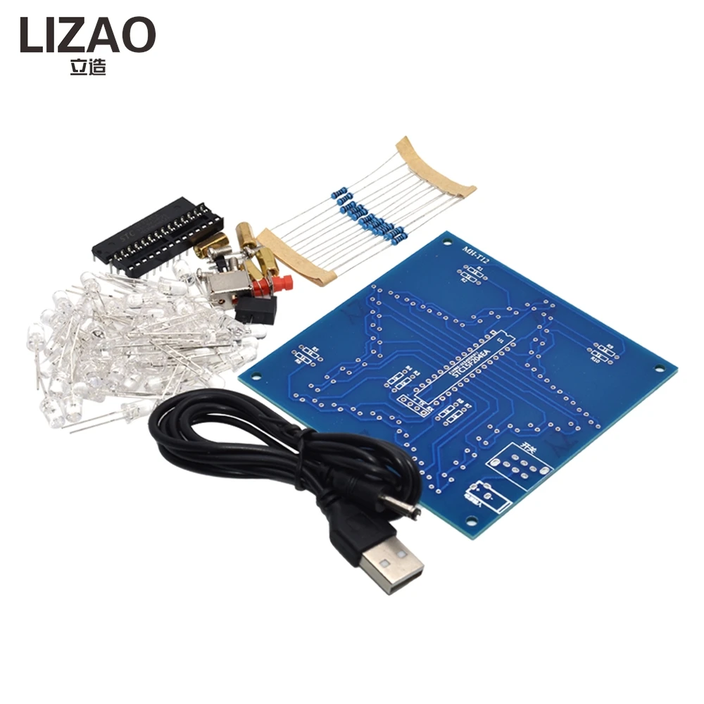 Five-Pointed Star LED Water Light DIY Kit, Colorful Glare RGB Module with 51 Single Chip for Electronic Soldering