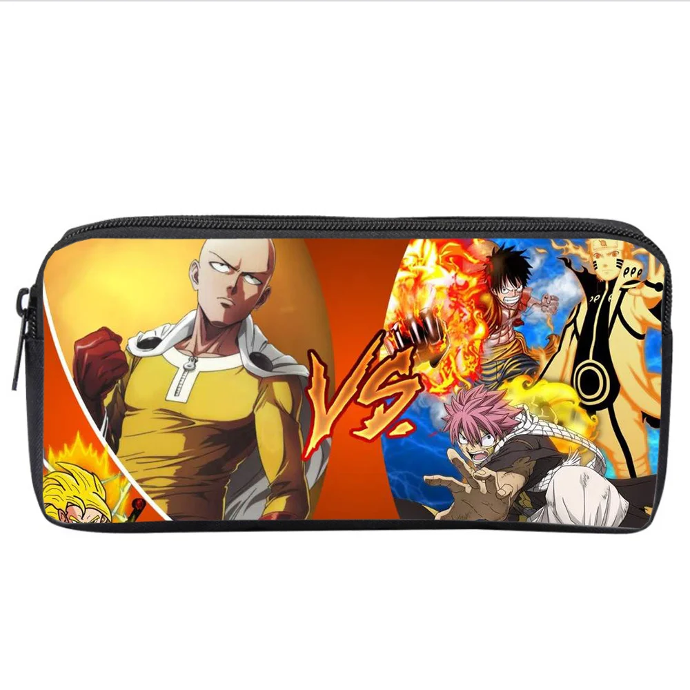 Women Cosmetic Case Makeup Bag anime ONE PUNCH-MAN Pencil case Kids Student cartoon Pencil Bag teenager Zipper Handbag