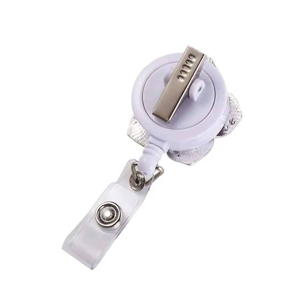 Бирка с именем Медсестра Доктор ID-карта Зажим для бейджа с цветком розы Застежка для сертификата Выдвижная катушка для бейджа Катушка для бейджа с бриллиантами Держатель бейджа