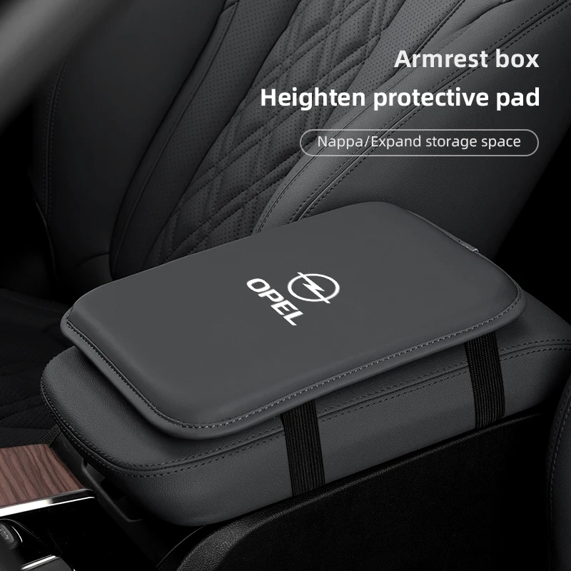 Car Armrest Box Pad Center Console Arm Rest Storage Pocket For Opel Corsa D Astra Insignia Mokka Adam Combo OPC Vauxhall Vectra
