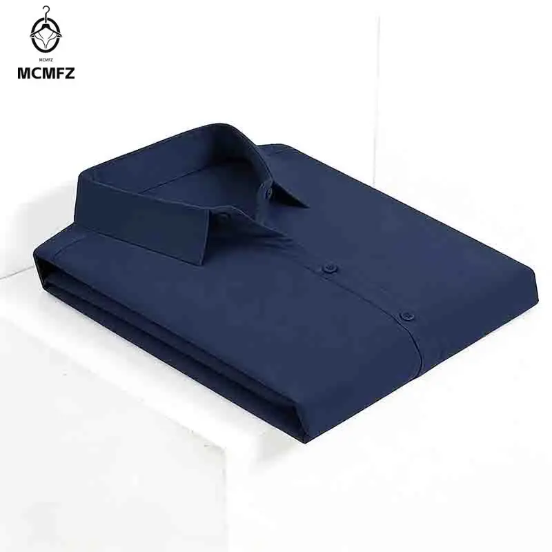 Men's Short Sleeve Button Down Shirt Formal Business Office Wear Turn-down Collar Dress Tops