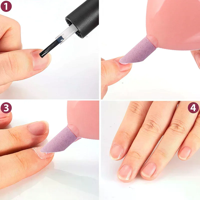 Pietra di quarzo Lima per unghie Spingitore Unghie Levigatura Bastoni Penna per nail art Rimozione cuticola Spingendo la pelle morta Trimmer Buffer Strumenti per manicure