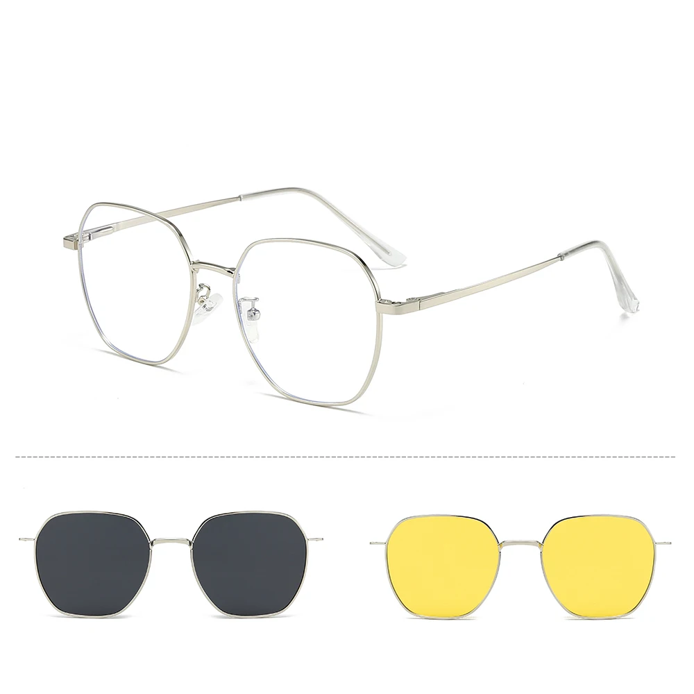VCKA 3 in 1 Polarized Myopia Sunglasses 2024 NEW Men Women Magnetic Clip Eyewear Prescription Custom Glasses Frame -0.5 to -6.0 image 3