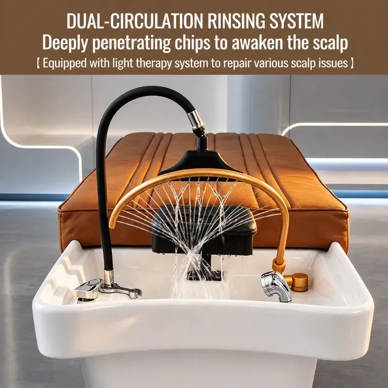 Bohorie Hair Treatment Shampoo Bed with Constant Temperature Water Circulation Fumigation Thai Massage Physiotherapy Ear Bed