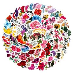 10/30/50/100pcs Flowers Stickers Waterproof Skateboard Motorcycle Guitar Luggage Laptop Bicycle Sticker Kids Toys
