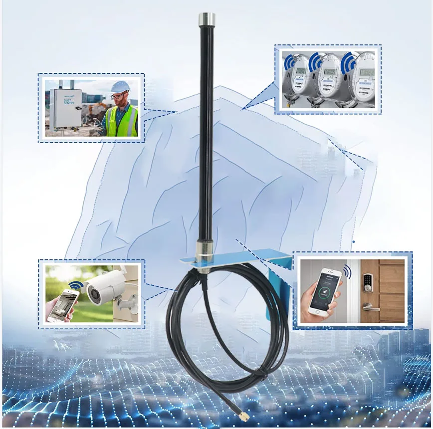 Imagem -03 - Outdoor Omni Wifi Fiberglass ap Antena Impermeável Banda Dupla Hélio Hotspot Miner Ip67 2.4g 5g 5.8g15dbi Sma Ts9