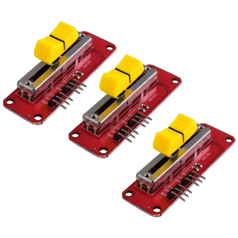 3x Mini Slide Potentiometer 10kΩ Linear modul Dual Output für MCU Arduino Arm Avr Electronic Block für Single Chip