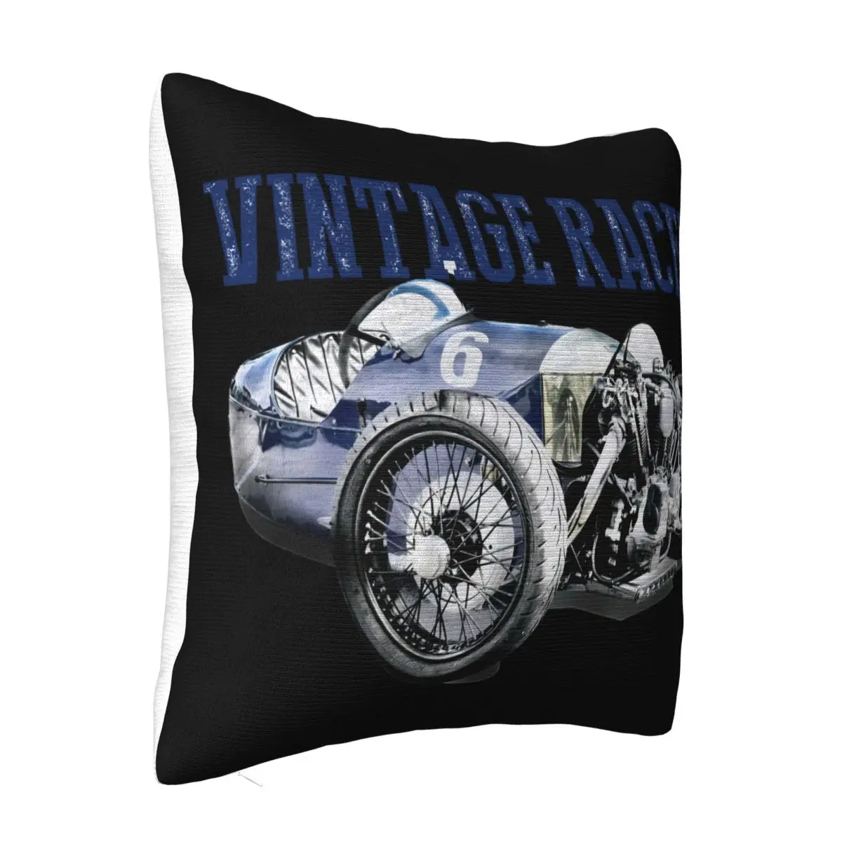 Vintage Racer Morgan 3 Wheeler Motorsport Game Female Selling Cute Goth Homme Customized Fresh Design Pillow Case