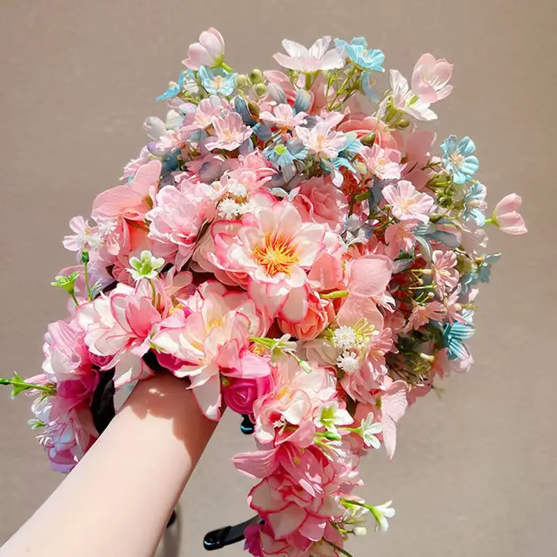 エスニックスタイルの子供用ヘアピン、花のヘッドバンド、女の子用泉州花飾り、女の子用漢服ヘアアクセサリー