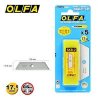 OLFA SKB-2/5B Spare Blades 5pcs Trapezoidal Safety Blade 0.6mm Thick Knife Accessories for SK-3 SK-4 SK-5 SK-6 SK-9 UTC-1 Cutter