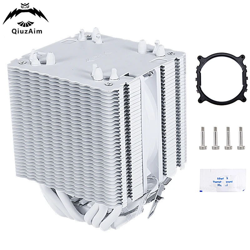 

QiuzAim fan lga 2011 cooler cpu am3 am4 am5 pc Processor 6 Heat Pipe Twin Towers Air-cooled 90mm Installing LGAx79 x99 2066 AMD