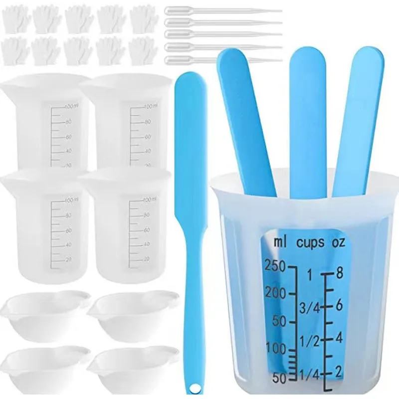 Silicone Resin Measuring Cups Tool Kit DIY Crafts Making Tools Crystal Epoxy Resin Mold Silicone Mould